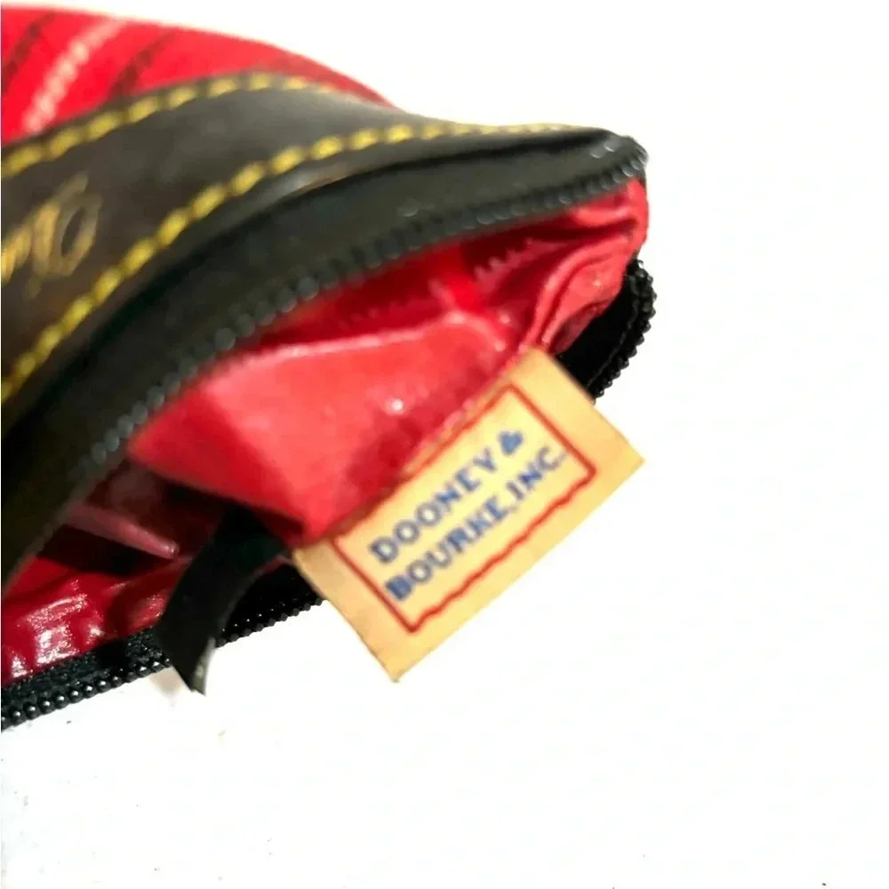 Dooney bourke tartan plaid wool wristlet pouch
